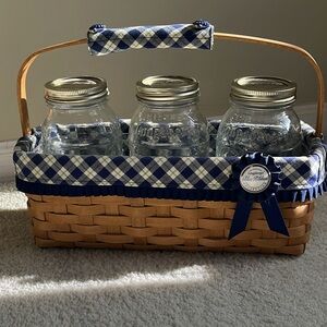 Longaberger Blue Ribbon Canning Basket Complete Set